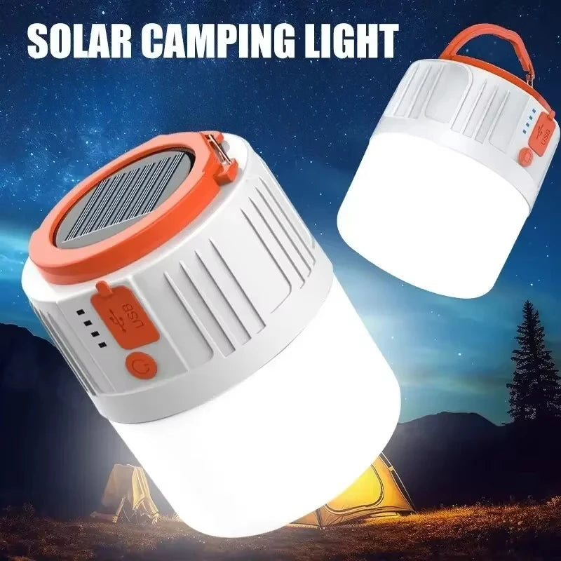 Nomvero Solar Camping Lantern – USB-C Rechargeable Outdoor Light & Power Bank.