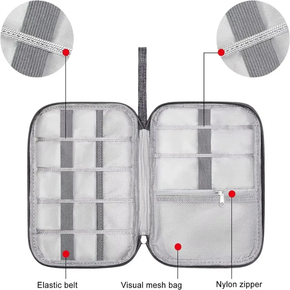 Nomvero Electronic Travel Organizer – Cable & Tech Accessories Case