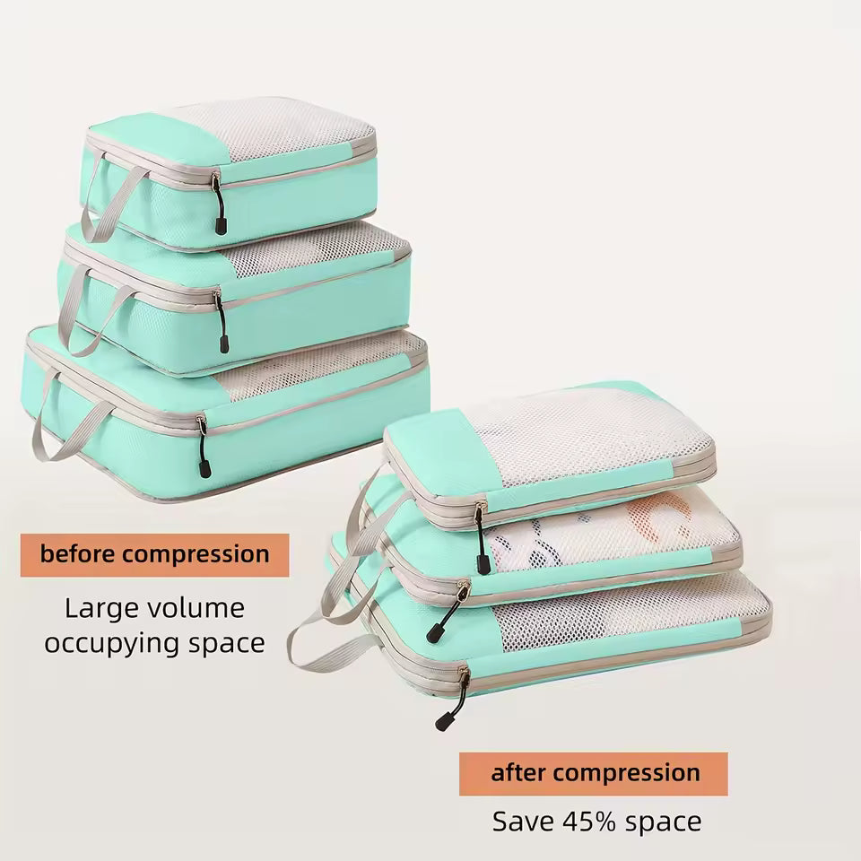 Nomvero Compression Packing Cubes – Save Up to 45% Luggage Space