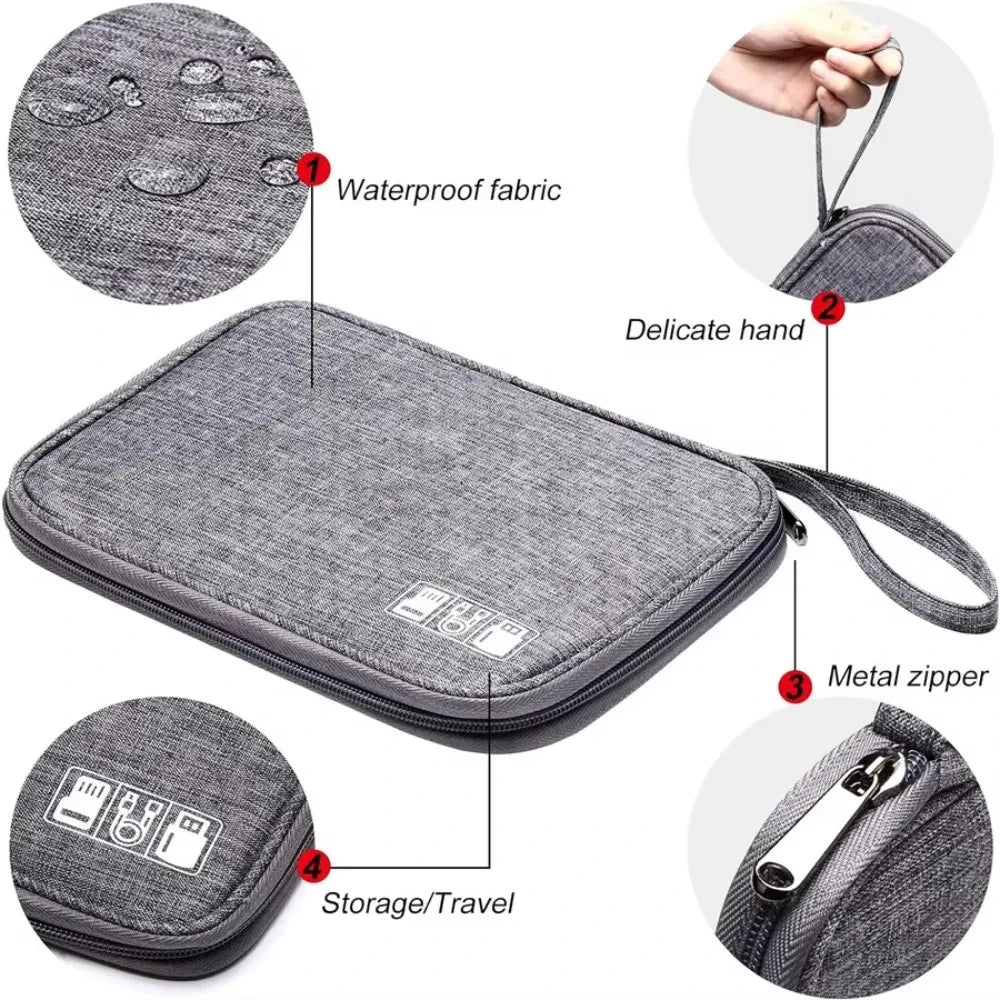 Nomvero Electronic Travel Organizer – Cable & Tech Accessories Case