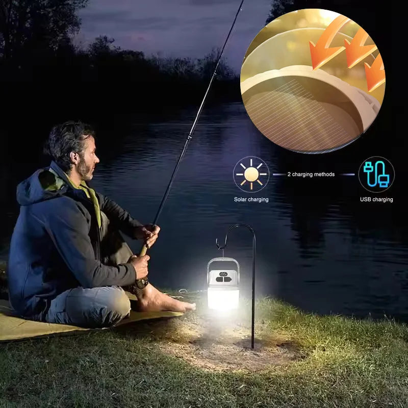 Nomvero Solar Camping Lantern – USB-C Rechargeable Outdoor Light & Power Bank