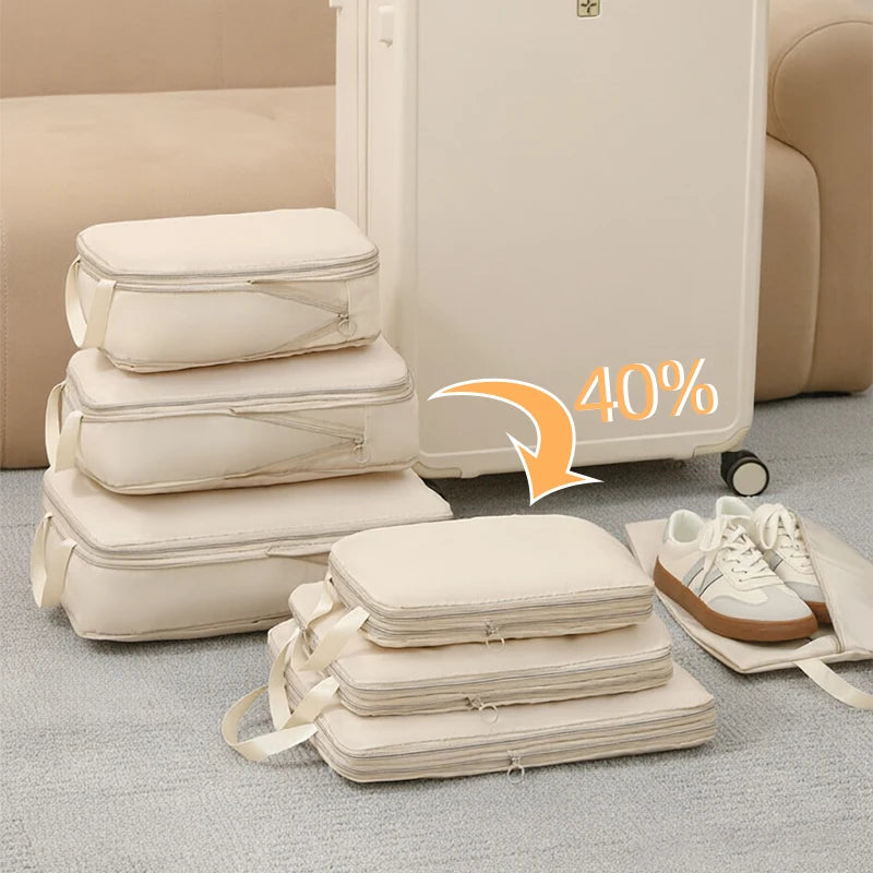 Nomvero Compression Packing Cubes – Save Up to 40% Luggage Spacer